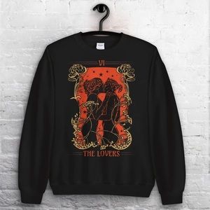 Sapphic wlw lovers tarot crewneck